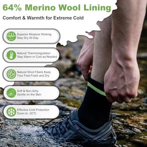 Image of 100% Waterproof Hiking Socks, [SGS Certified] RANDY SUN Unisex Ventilated Breathable Skiing Trekking Sock