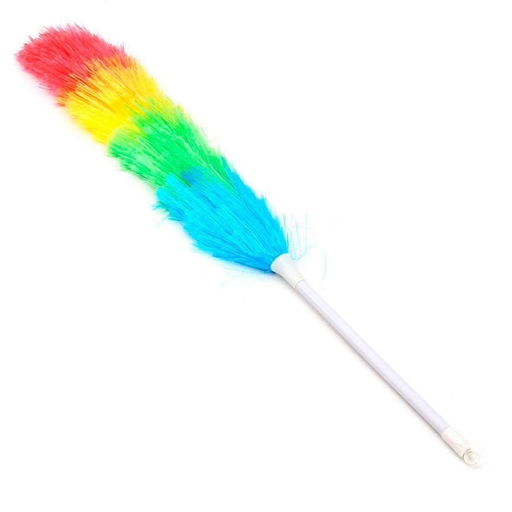 Duzzit Multicolor 1.2M Telescopic Extendable Anti Static Duster Long Handle Cleaning Feather Brush, 563.5 Cm