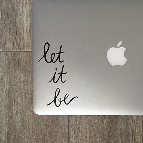 Autocollant en vinyle Let It Be CCI1004 sticker décoratif noir 14 cm