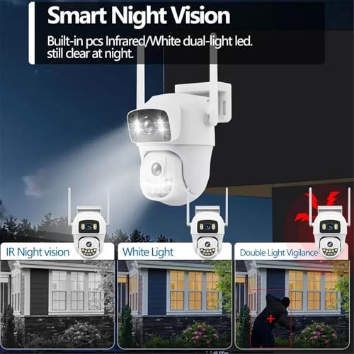Cámara PTZ WiFi de 10MP para vigilar el jardín y los accesos de la casa en 5K 5