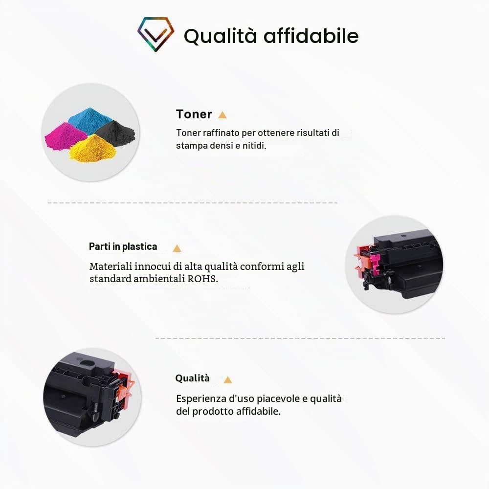 Cool Toner Cartuccia Compatibile In sostituzione di per HP 415X W2030X 415A W2030A Color Laserjet Pro MFP M479fdw M479dw M479fdn M454dw M454dn Cartridge (Nero,Ciano,Giallo,Magenta,confezione da 4) | 4-Pack Color Laserjet Pro MFP M479fdn M479fnw M479dw M47