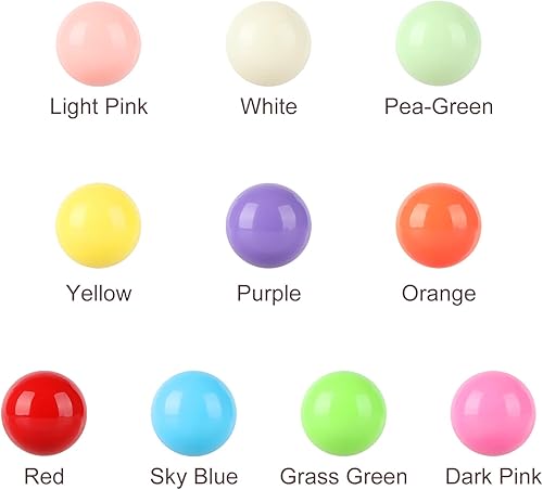 Miniatura 10 de Laviesto Bolas de mármol de repuesto de 0.47 pulgadas (0.472in), 84 bolas acrílicas de color sólido para juego de mesa, juego de cuentas arco iris,