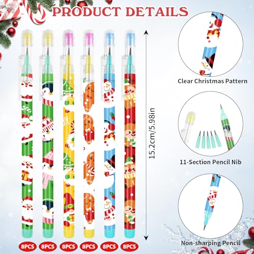 FOIMAS Lápices Navideños 48 piezas miniatura 2