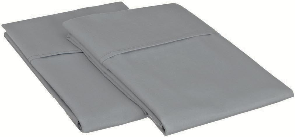 SGI Bedding 1000 TC Egyptian Cotton King Size Pillowcase - Dark Grey, 20X40 Inch
