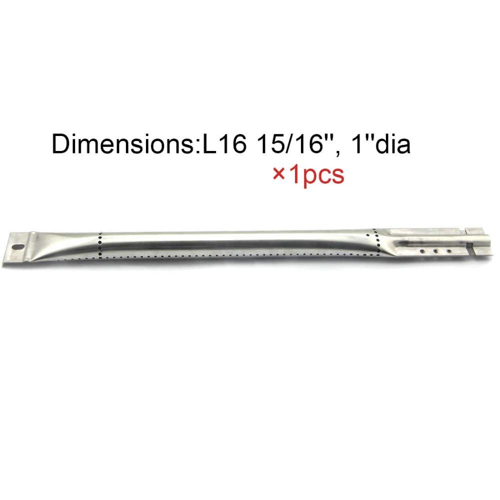 Generic BBQ Parts 15641 Gas Grill Replacement 16.9 Inch Straight Stainless Steel Burner for Charmglow Charbroil