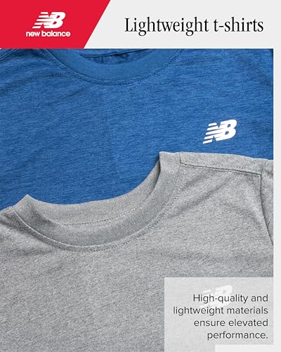 New Balance Boys Athletic Shirts - 4 Pack Performance Short Sleeve Crewneck Boys T Shirts - Dry Fit Tees for Kids (Size 8-20)3