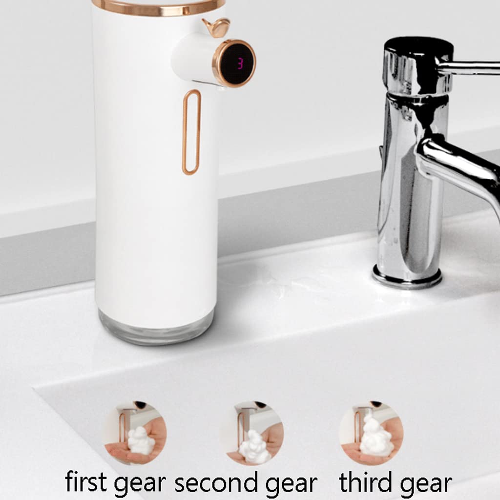 Praktyczny Smart Sensor Zeepdispenser USB Oplaadbare Aanrecht Dispenser 300 ml/10.6 oz Grote Capaciteit Plastic Fles Schuim Type popularny