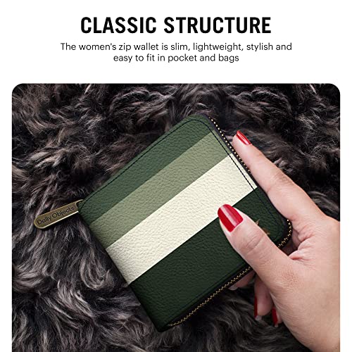 Image of DailyObjects Women's Zip Wallet | Made with Vegan Leather Material | Carefully Handcrafted | Holds up to 8 Cards | Slim and Easy to Fit in Pocket | Coin Pocket with Button Closure