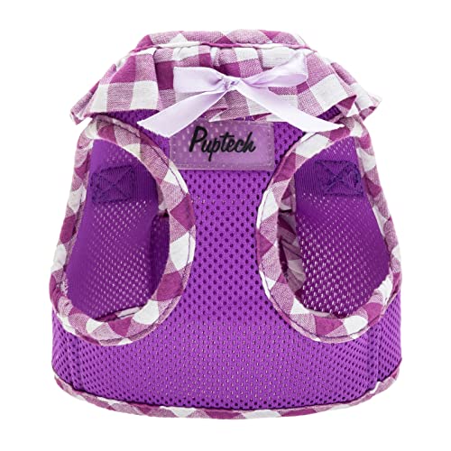 PUPTECK Dog Harness for Puppy and Small Sized Dogs, Step-in No Pull Soft Mesh Vest Harness for Cats Small Pets Walking, Purple, XS