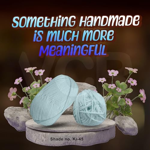 Image of VCR Mint Yarn, 100 Grams Hank, 190 Meters Length, Acrylic Ball for Crochet and Knitting, Soft Crosia Threads, Pack of 1 Yarn, Suitable for DIY Crafts