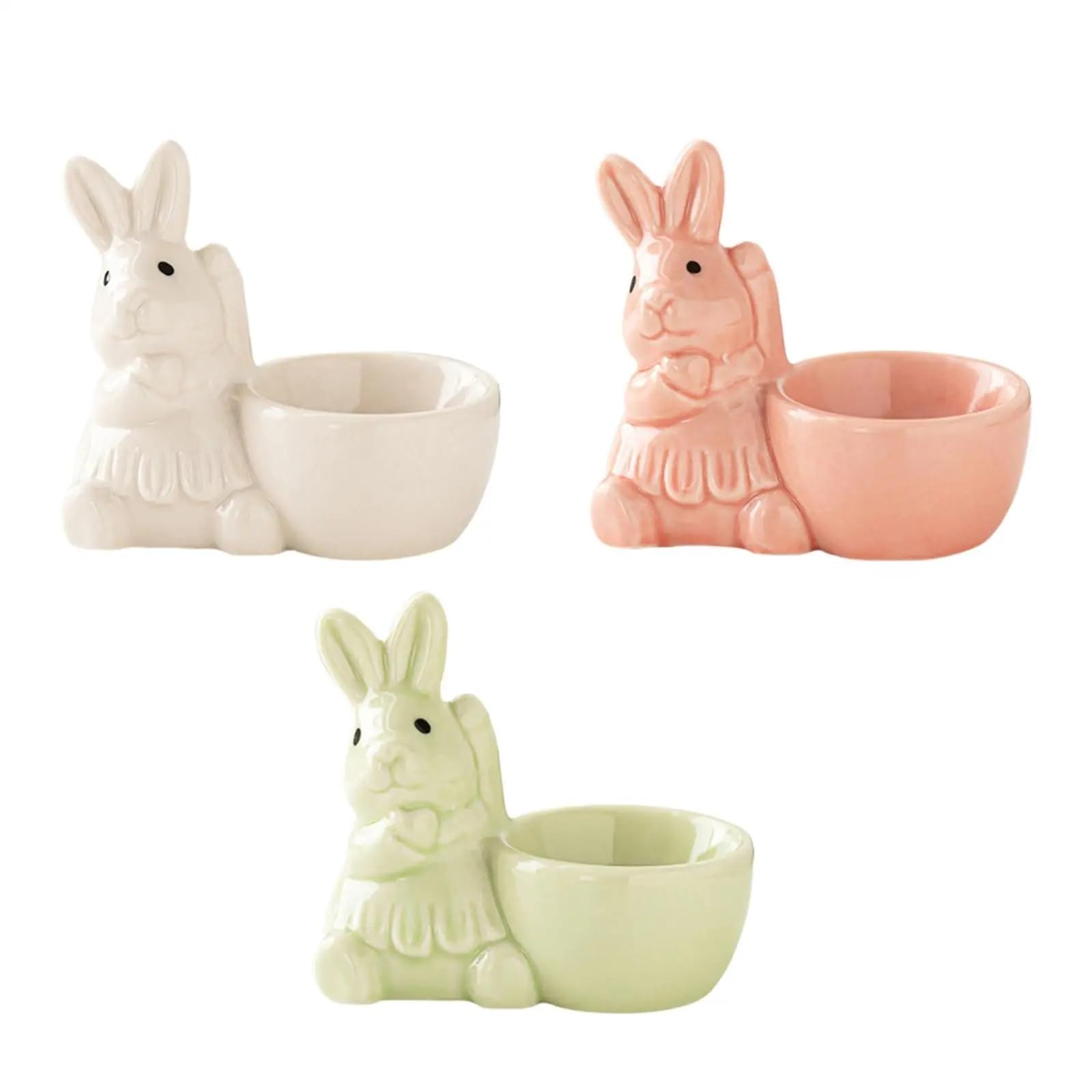 Eierbecher, Tablett, Präsentationsständer, Osterhasen, Eierhalter, gekochte Eier(Pink)
