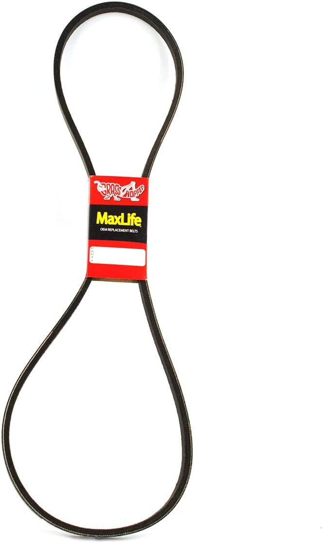 Grasshopper Lawn Mower MaxLife Belt, Designed to Specific Material, Dimensions, Shape, Construction and Pliability Standards That Ensure Superior Performance and Long Life, OEM Replacement Part 382840