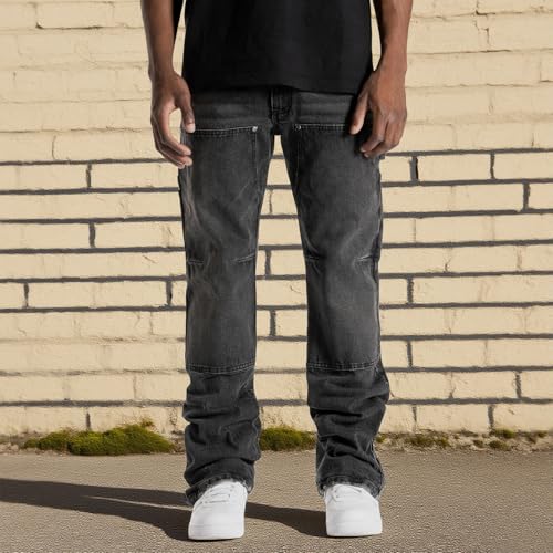 Hulpvktsgiq Men's Skinny Slim Fit Jeans Stretch Ripped Skinny Jeans Fashion Straight Leg Waist Casual Denim Pants2