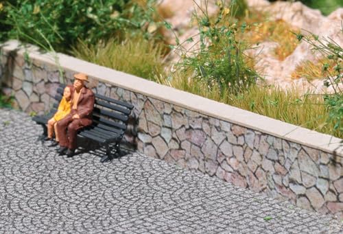 Mur de pierre H0 1126 décor miniature pour modélisme ferroviaire
