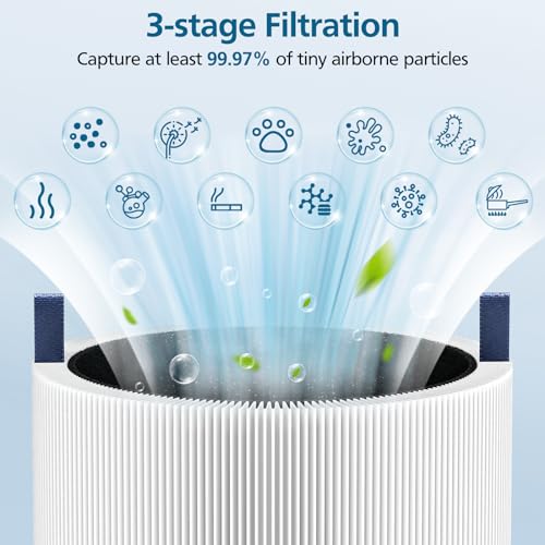 2 Pack Mini Max Air Filter Replacement, Filter Compatible with BLUEAIR Blue Pure Mini Max Air Purifier, True HEPA H13 + Activated Filter