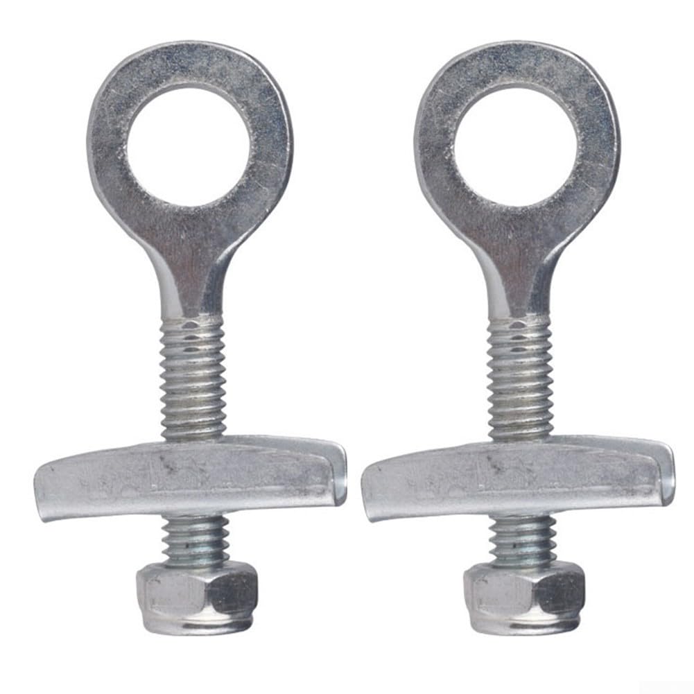 2 Pack Bicycle Chain Tensioner Adjusters Axle Tug Fasteners for Single Speed Wheels