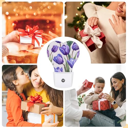Lámpara de noche LED con sensor de luz 2 unidades miniatura 7