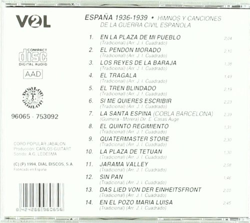 España 1936-1939-Himnos Y Canciones De La Guerra Civil Española Vol. 2