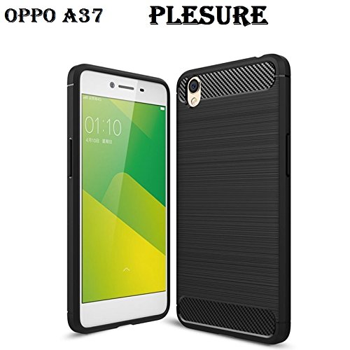 PLESURE oppo a37 Carbon Fiber Soft Tpu ShockProof Hybrid Rugged Armor