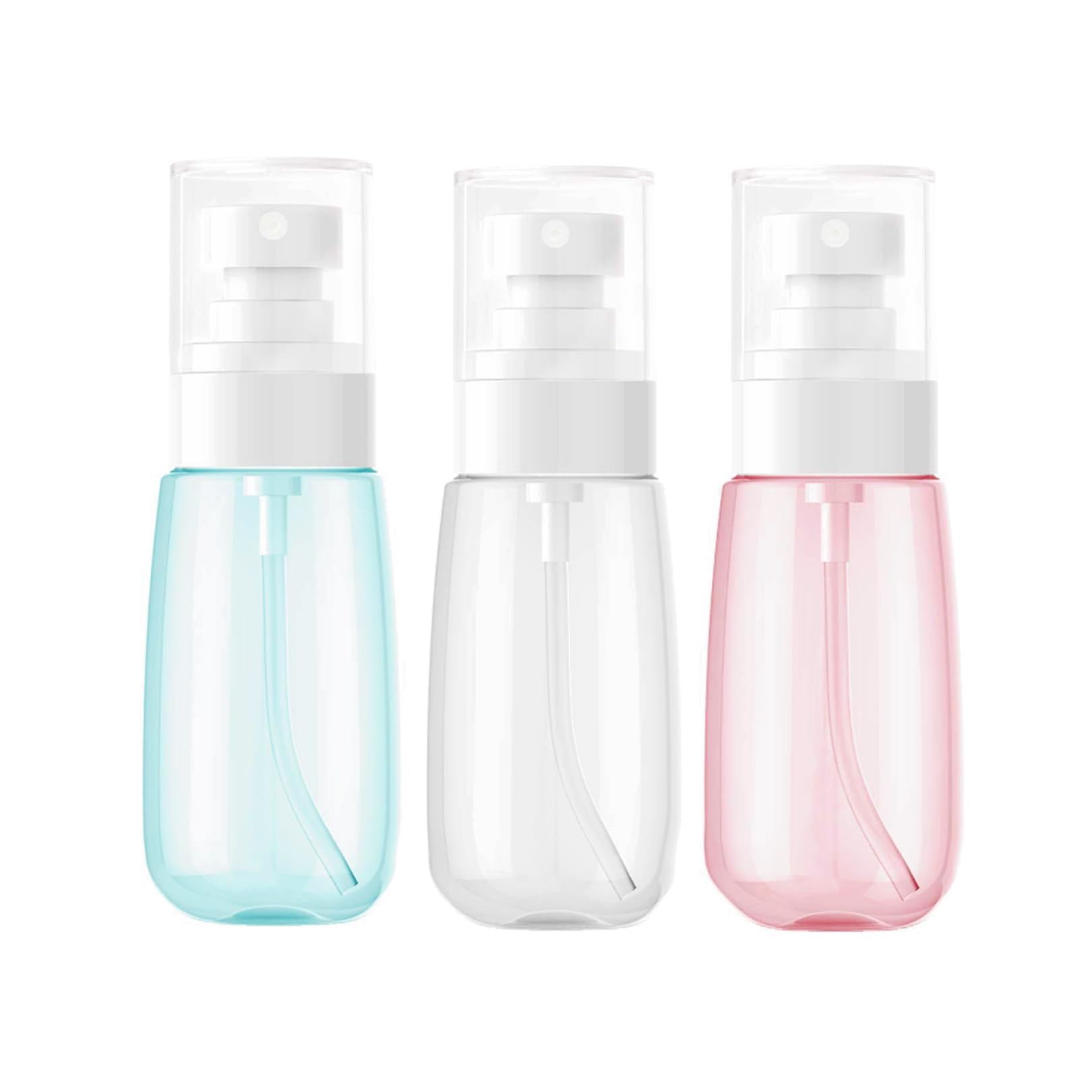3 Pack 60ml Fine Mist Spray Bottles, Small Spray Bottle, Fine Spray Mist Bottle, for Travel Spray Bottle for toiletries, Leak Proof & BPA Free (2oz 60ml)
