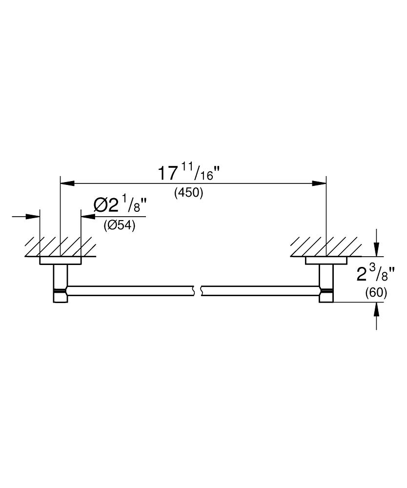 GROHE 40688DC1 - Essentials - Toallero, 450 mm