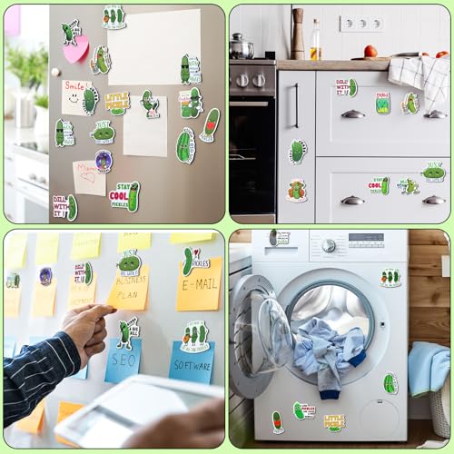 24 imanes decorativos divertidos en forma de pepinillo miniatura 5