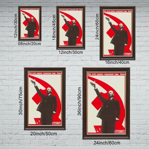 Toile propagande soviétique Lénine déco murale rétro affiche russe cadre