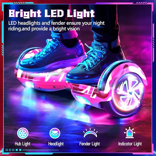Image of SISIGAD Scooter, 6.5 inch Flash Wheels & Corlorful LED Lights, All for Girls Boys Kids Ages 6+