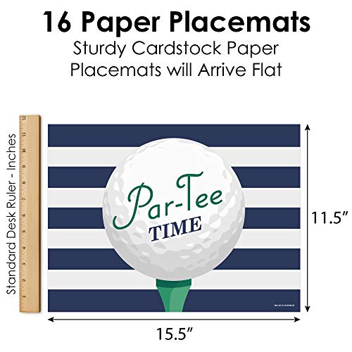 Big Dot Of Happiness BD4250Z Par-Tee Time - Golf - Party Table Decorations - Birthday Or Retirement Party Placemats thumb #3