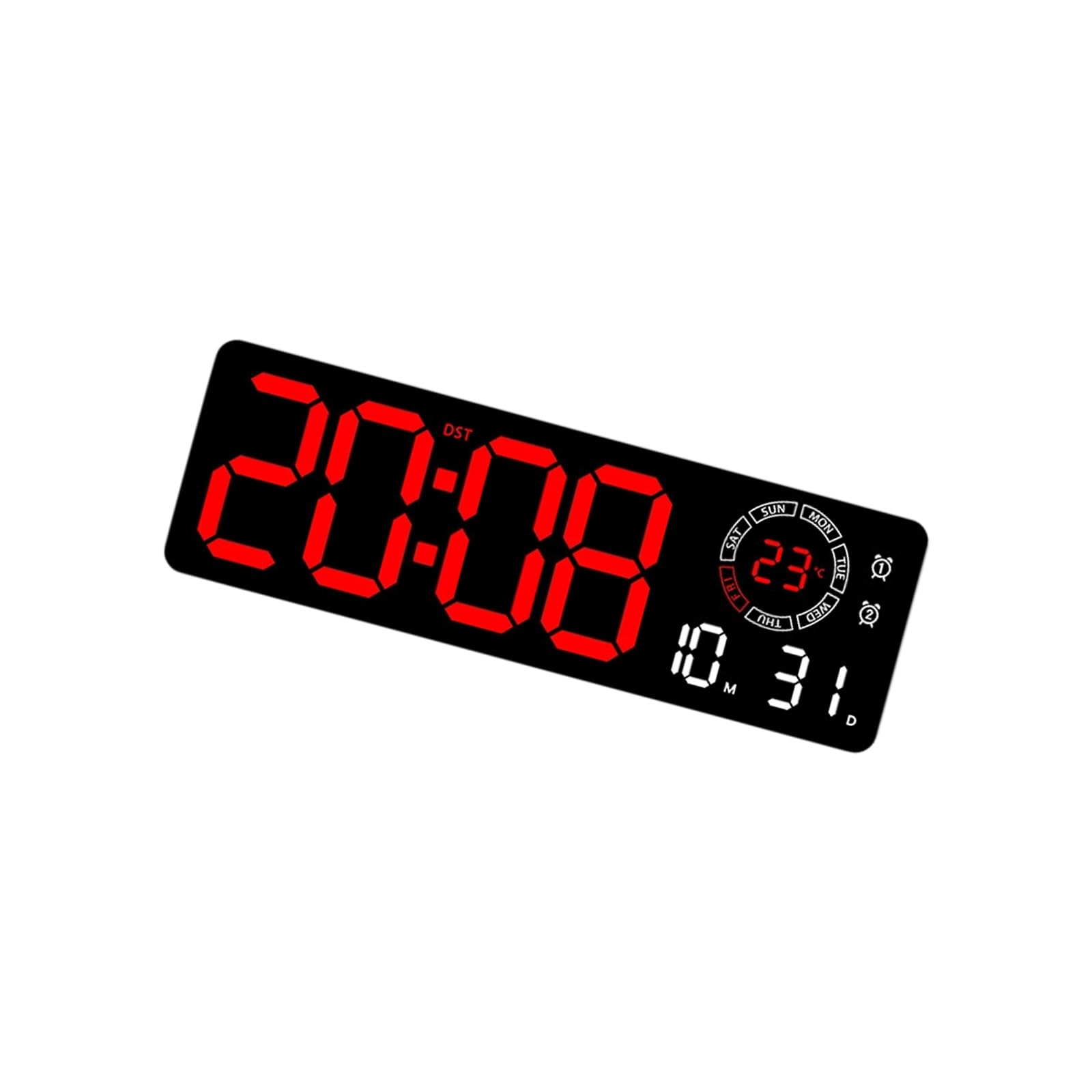 Kalttoy Red Digital Alarm Clock With Real Time Temperature And Contemporary Design For Any Room Digital Alarm Clock