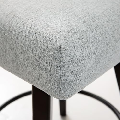 Image of 26 inch Counter Height Swivel Bar Stools, Set of 2, Light Grey