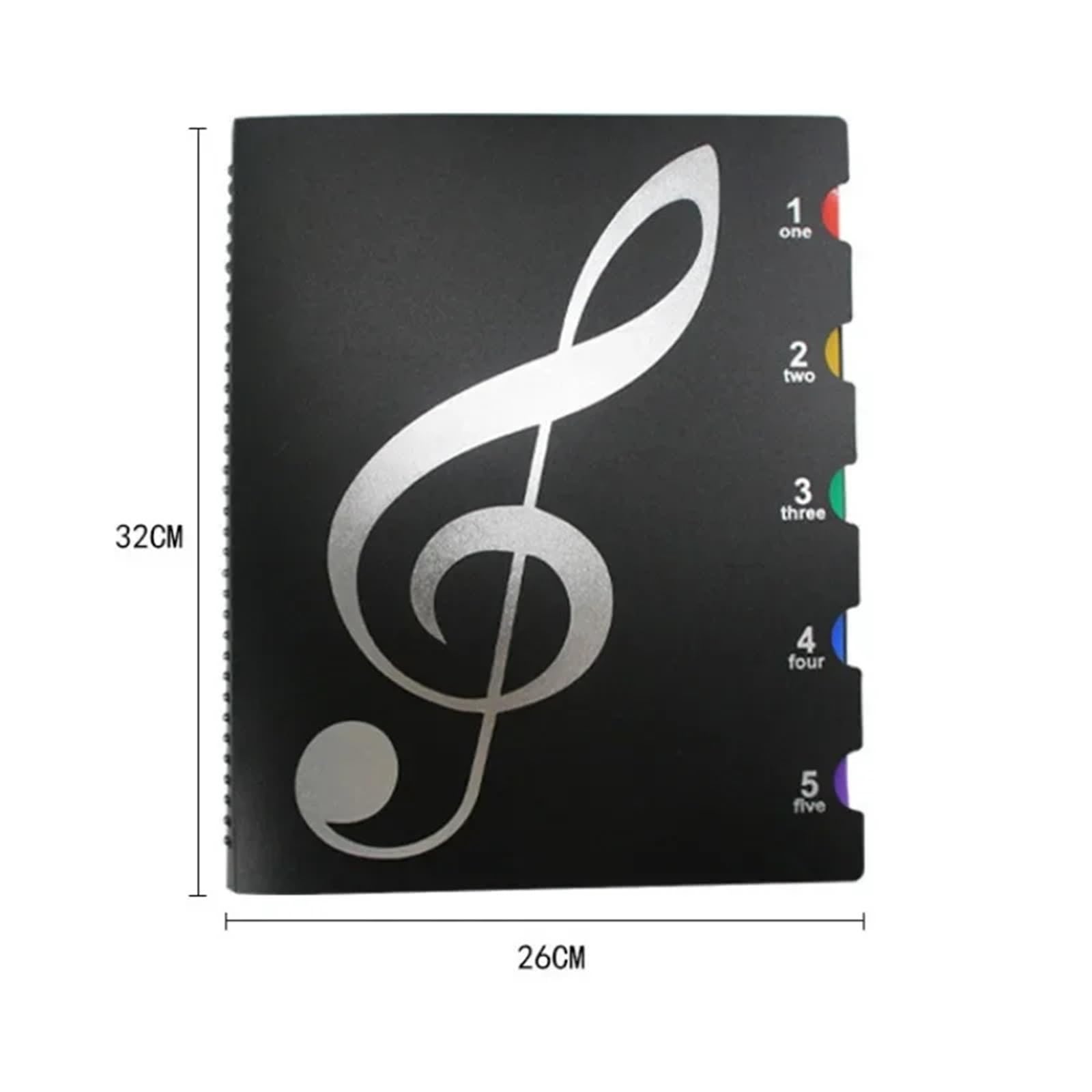 Carpeta de partituras Piano modificable A4, Clip música gran nota Para Partituras(Green 60 sheets)