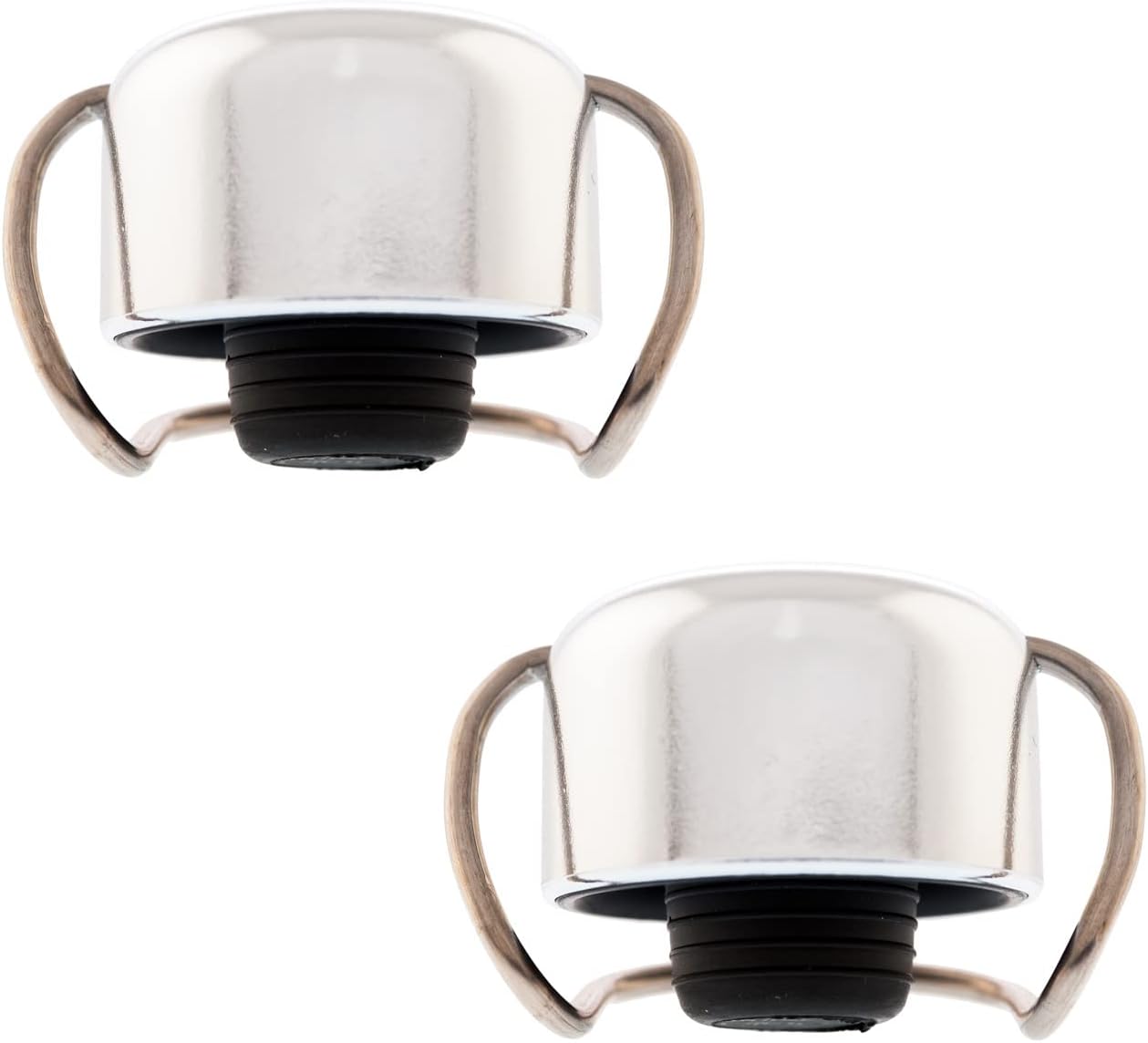 Two Koala CAVA Silver Plugs, showing the ceramic top, rubber stopper, and wire clasp mechanism.