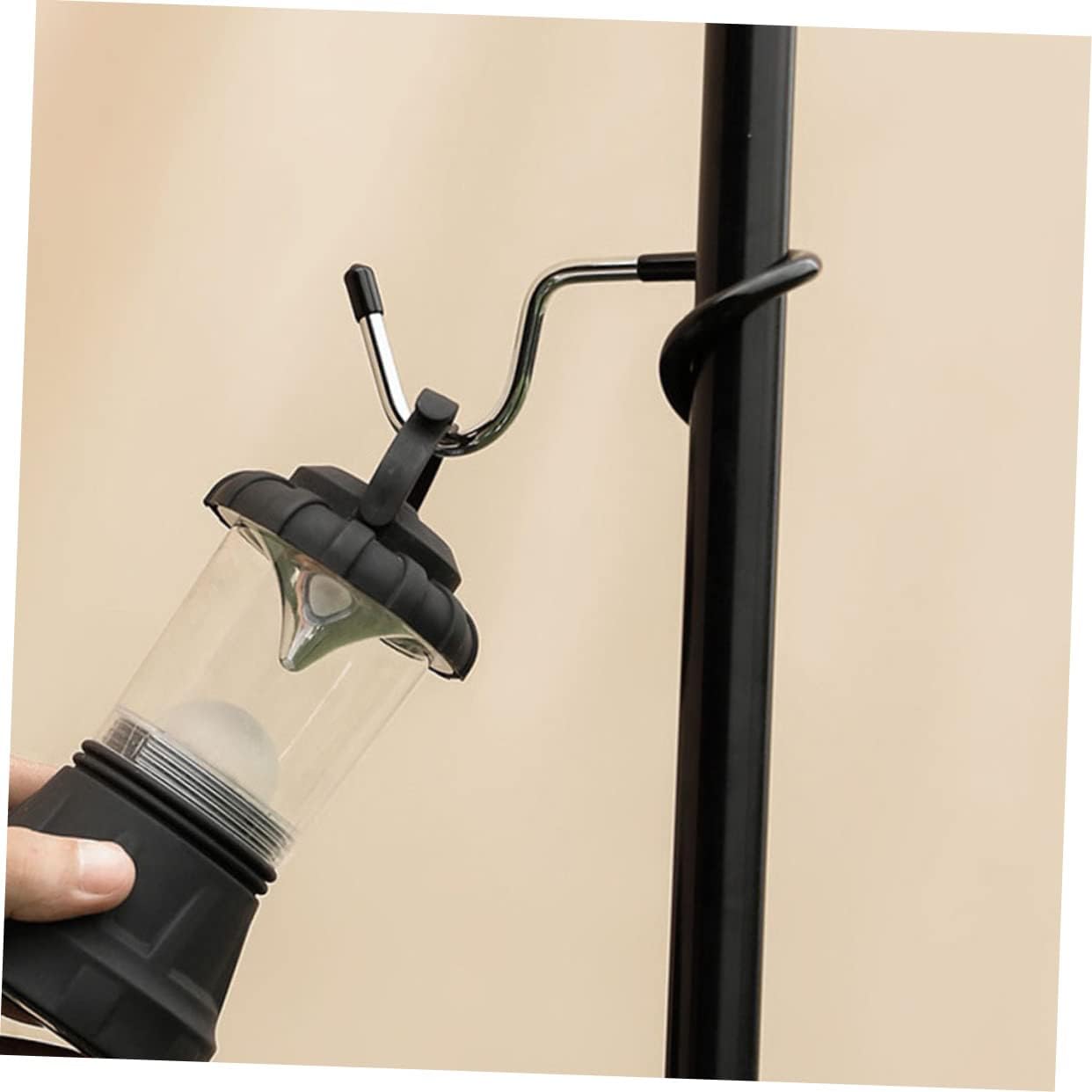 2pcs Portable Steel Tent Pole Hooks for Camping Lanterns Universal Hangers for Outdoor Lighting Windproof and Versatile Camping Accessories