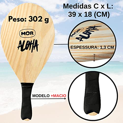 Frescobol Jogo Praia Kit Raquete Tênis Bola e Raquetes Bolas Borracha Bolinha Madeira Beach Brinqued