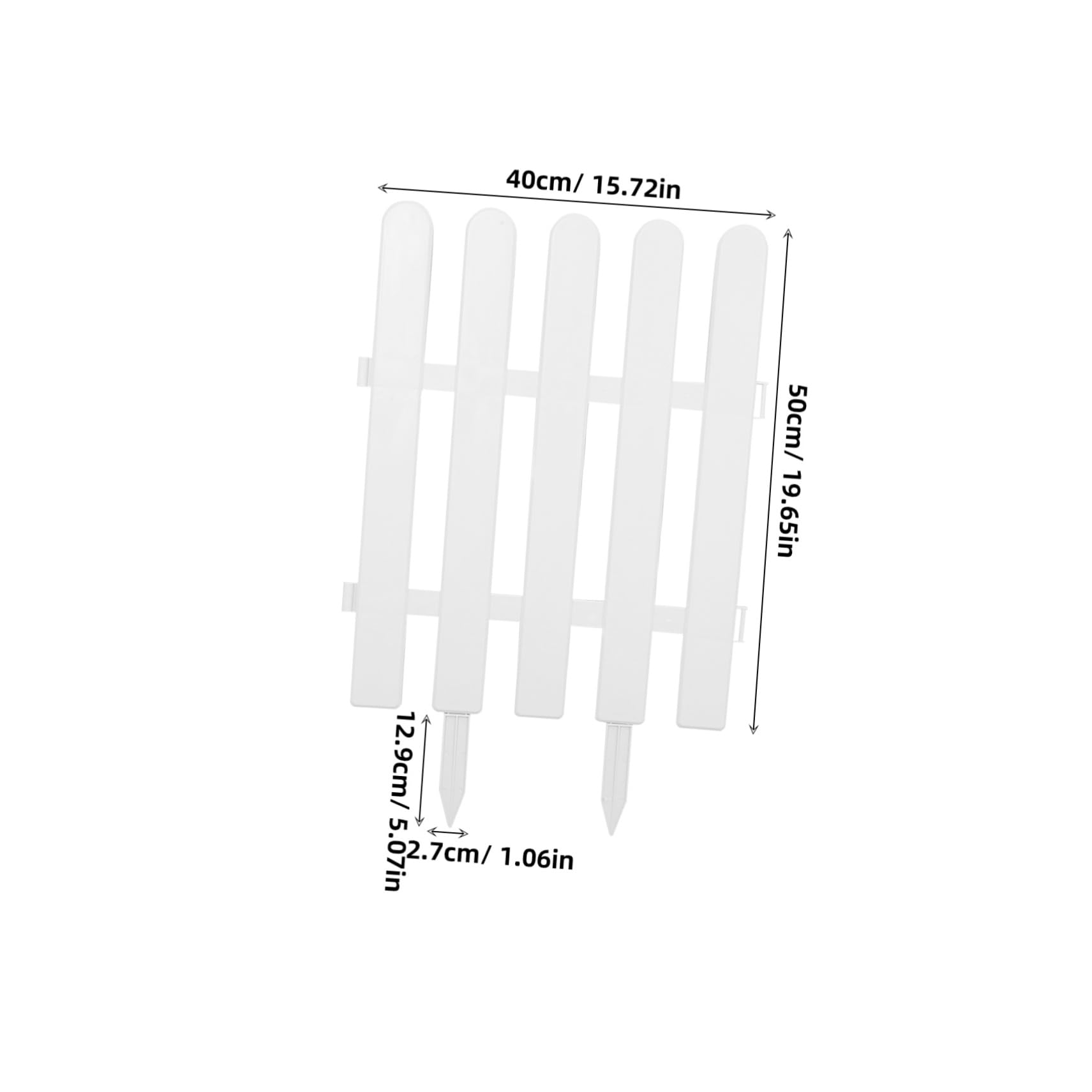 Abaodam 4Pcs Durable Plastic Edging Barrier for Flower Beds and Lawn Easy Install Decorative Plant Border Fence for Landscaping