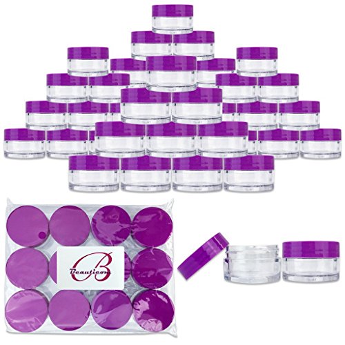 Beauticom 20 gram/20ml empty clear small round travel container j…