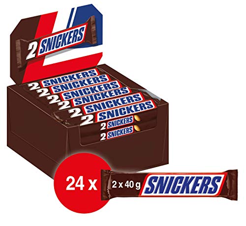 Snickers Riegel Doppelpack Schokolade Erdnuss Karamell Snack, 24x2x40g – Ansicht 3