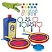 Produktbild PUSTEFIX Seifenblasen Set für Kinder I 20 Blasringe, 1 Bubblegator Plus 1000 ml Seifenblasenwasser I Bunte Bubbles Made in Germany I Seifenblasen Spielzeug für Hochzeit, Kindergeburtstag, Polterabend