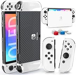 HEYSTOP Switch OLED Case for Nintendo Switch OLED Model, Dockable Cover Hard PC Protector Case for Switch OLED