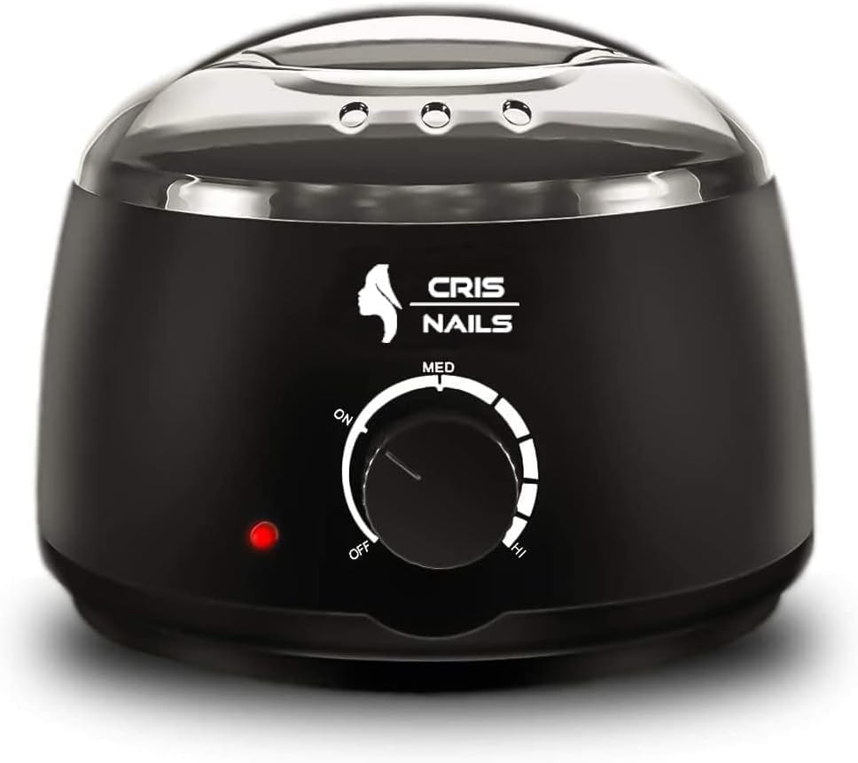Cris Nails - Calentador de Cera Depilatoria Profesional - Máquina de Cera Caliente para Depilación Rápida en Cara, Axilas y Cuerpo,500ML, Compacto