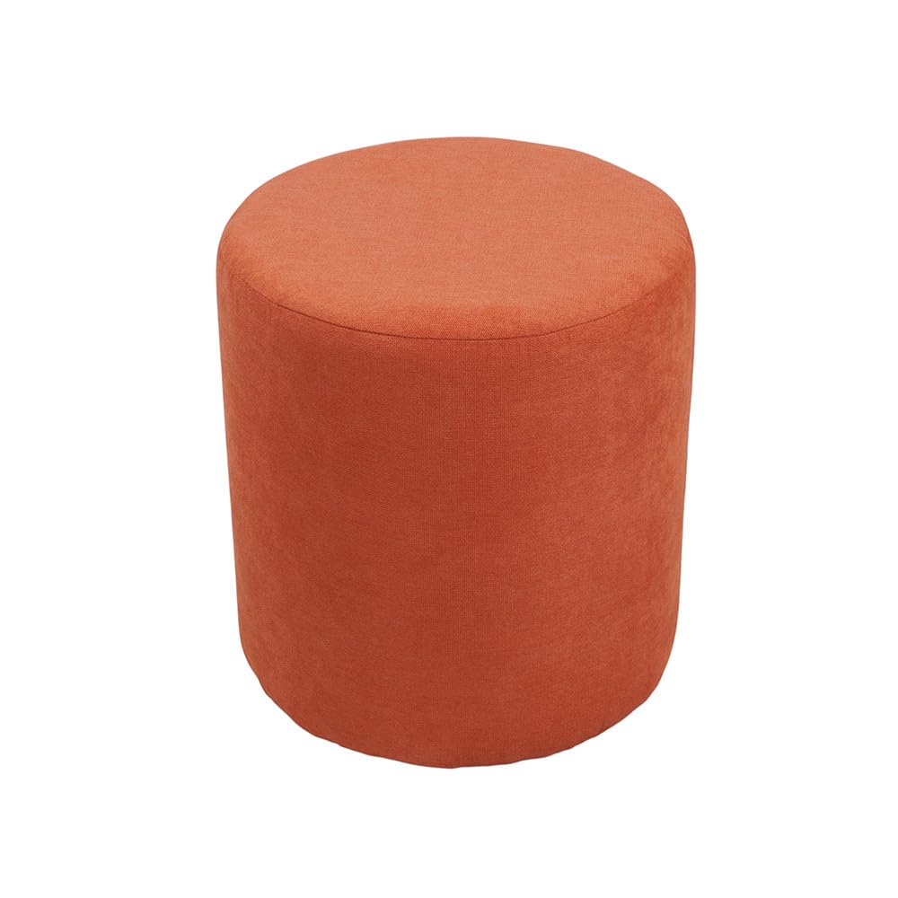Liberoshopping Pouf Tondo Dante D 40 cm, Sgabello Poggiapiedi Imbottito in Tessuto Antimacchia Idrorepellente, Design Moderno, 100% Made in Italy (Arancio)