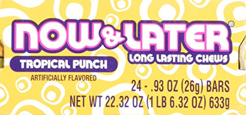 Now and Later Tropical Punch Flavored Candy Twenty Four 6-piece Bars, 22.32 OZ. - Thumbnail 3