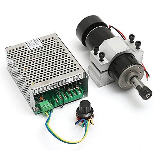 EsportsMJJ Moteur De Broche De 110-220V 500W avec Le Régulateur De Vitesse Et La Bride De 52Mm pour La Machine De CNC
