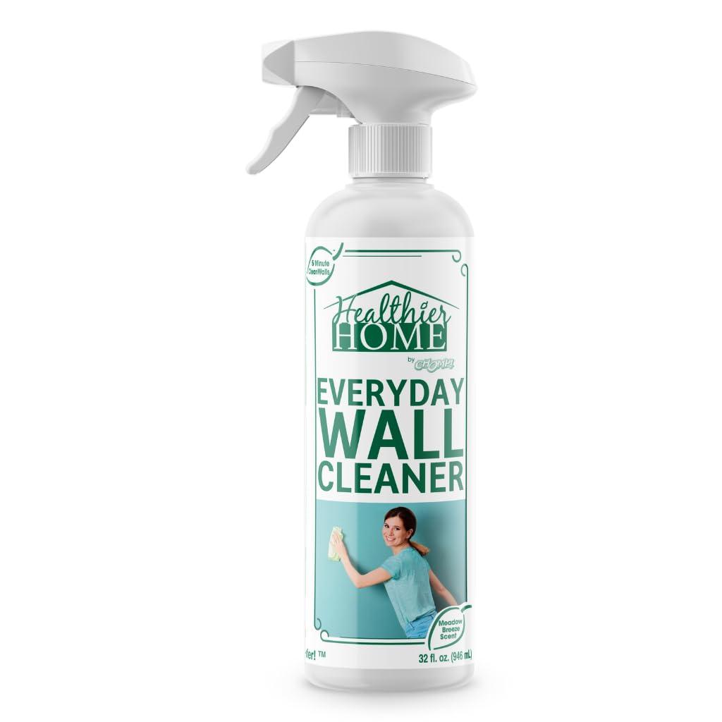 Chomp Painted Wall Cleaner Spray: Healthier Home 5-Minute CleanWalls 4-in-1 Multipurpose Cleaner - Painted Wall, Ceiling and Baseboard Cleaning Spray - Dirt, Dust, Odor and Stain Remover - 32 Ounces