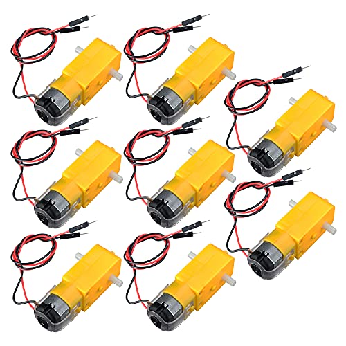 ALAMSCN 8PCS DC Electric TT Motor 3V 6V Dual Shaft Gear Motors Magnetic Gearbox with 2Pin Male Connector Wire 1:48 for Arduino Smart RC Car Robot Toys DIY Kit ALAMSCN 8PCS DC Electric TT Motor 3V 6V Dual Shaft Gear Motors Magnetic Gearbox with 2Pin Male Connector Wire 1:48 for Arduino Smart RC Car Robot Toys DIY Kit