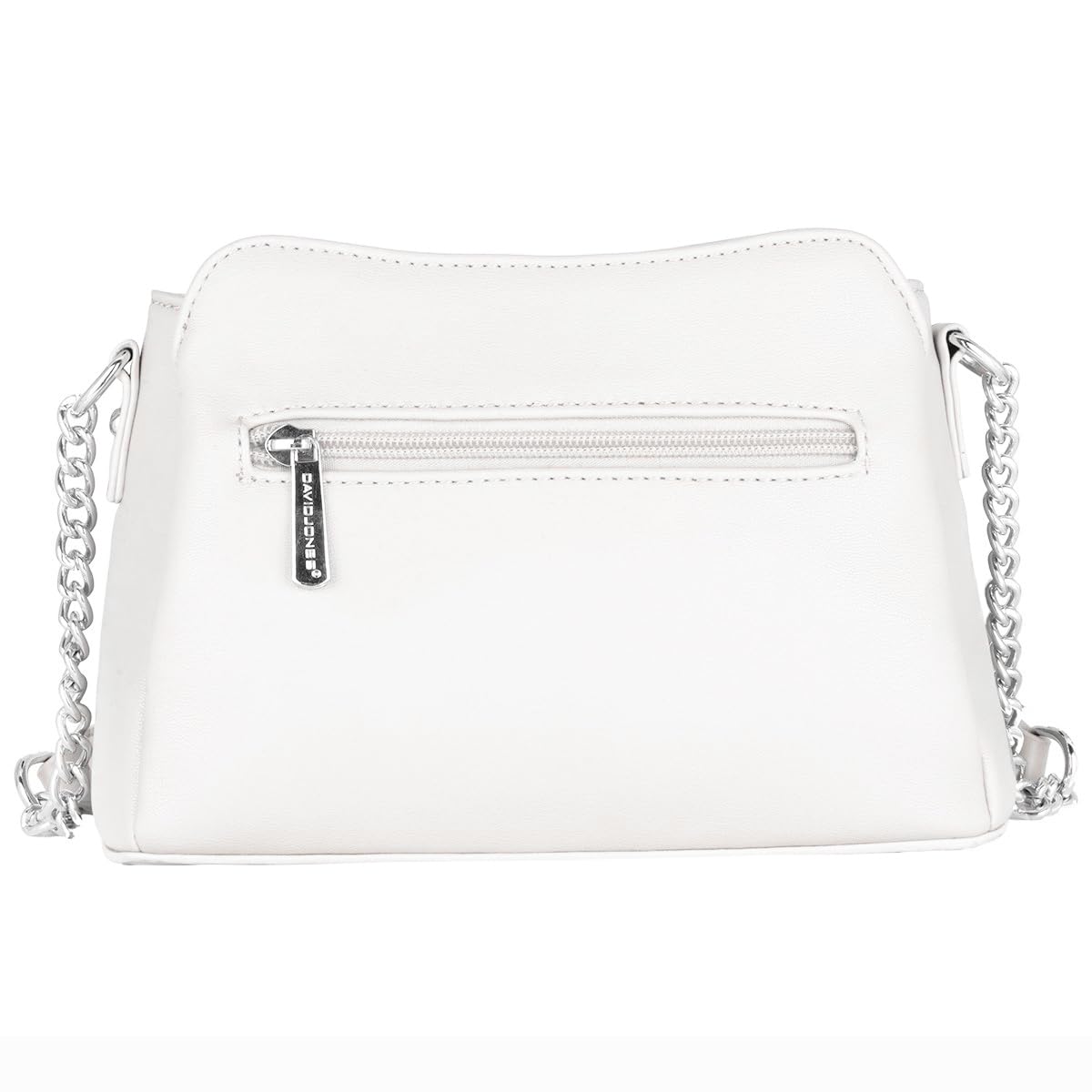 David Jones - Borsa a Tracolla Donna - Piccola Borsa Spalla Catena Simil Pelle PU - Borsetta con 3 Scomparti Tasche - Borsa a Mano Borsello Moda Città Viaggio Shopping