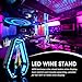 GLITCHCORE LED Liquor Bottle Display Shelf，bar Bottle Service Sign，Club Champagne Whiskey for Bottle Service Display Shelf，Equipped with RF Remote Control and 8 Adjustable Colors（Geometric Style）