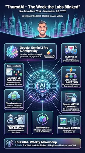 📆 ThursdAI - the week that changed the AI landscape forever - Gemini 3, GPT codex max, Grok 4.1 & fast, SAM3 and Nano Banana Pro Podcast Por  arte de portada