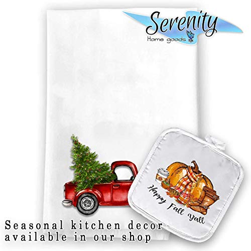 Christmas Decor | Decorative Kitchen And Bath Hand Towels | It's To A Lot | Winter Novelty | White Towel Home Holiday Decorations | Gift Present (Santa Claws) #TOP4